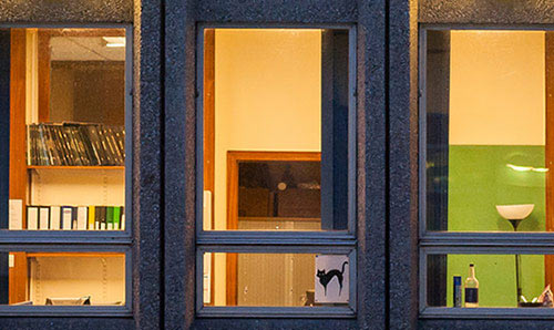 windows in Humanities Bridgeford Street